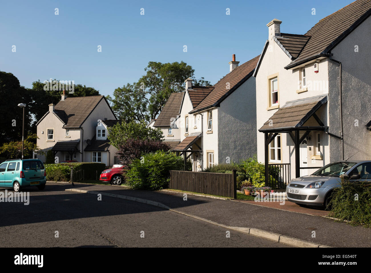 Modern residential housing at Bonaly Wester, Edinburgh, Scotland Stock