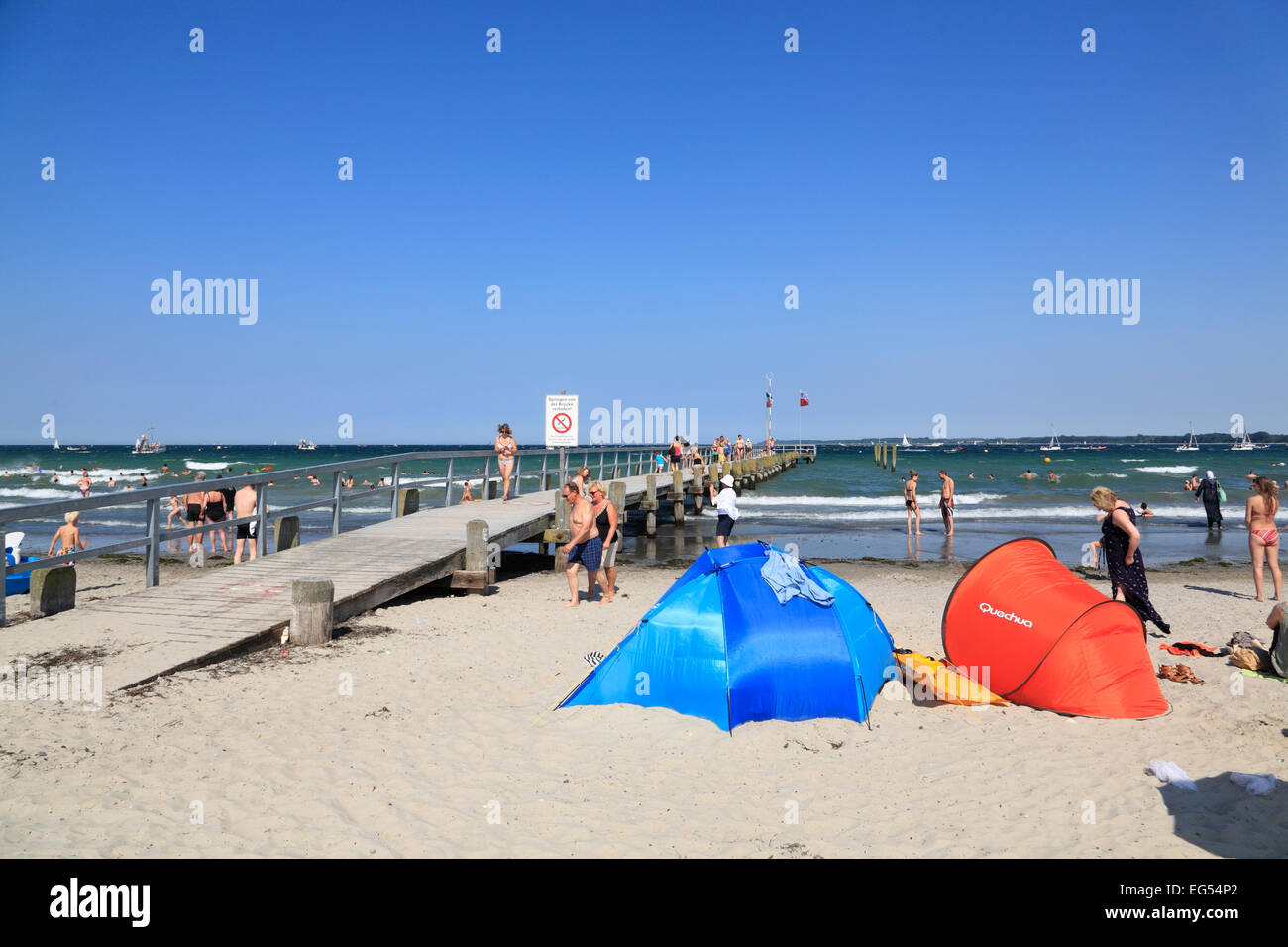 Travemuende beach, Baltic sea coast, Schleswig-Holstein, Germany,  Europe Stock Photo
