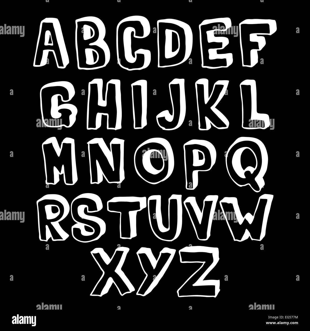 Big alphabet letters Black and White Stock Photos & Images Alamy