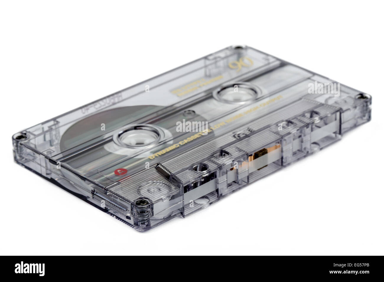 close up of vintage audio tape cassette isolated on white Stock Photo ...