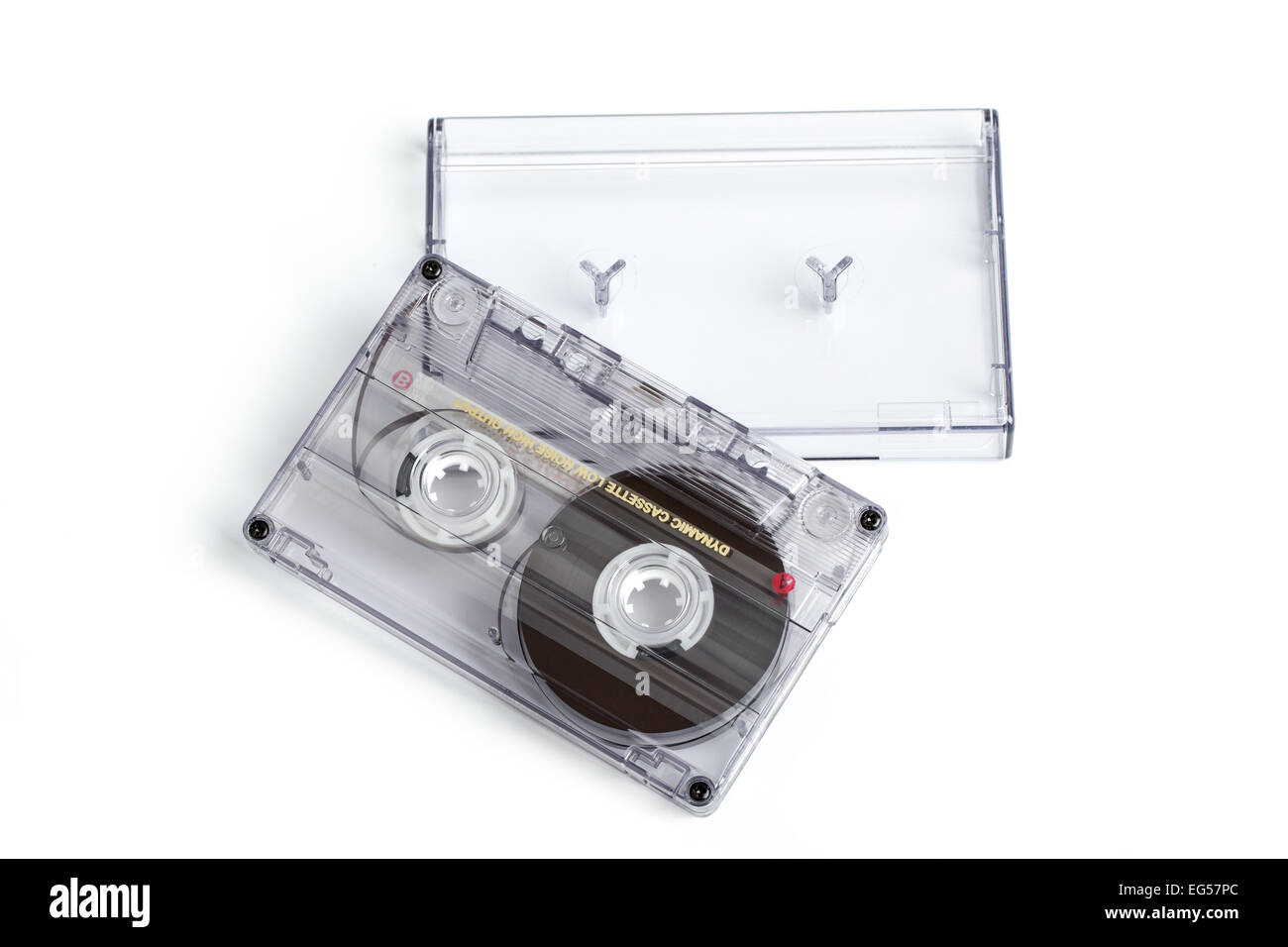 close up of vintage audio tape cassette isolated on white Stock Photo ...