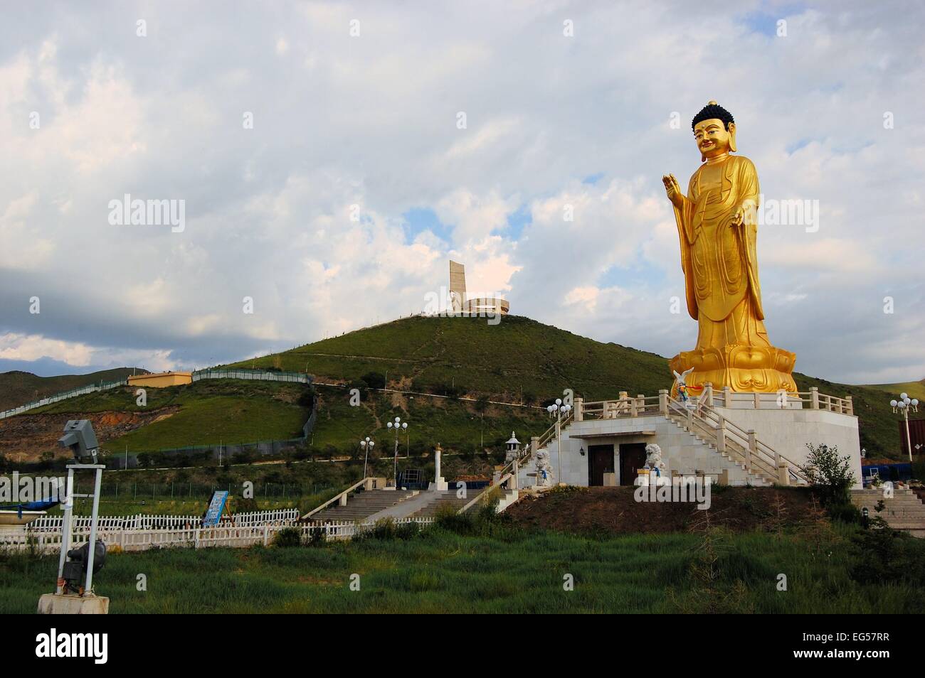 Buddha statue in the capitol city of Ulan Bator, Mongolia Stock Photo