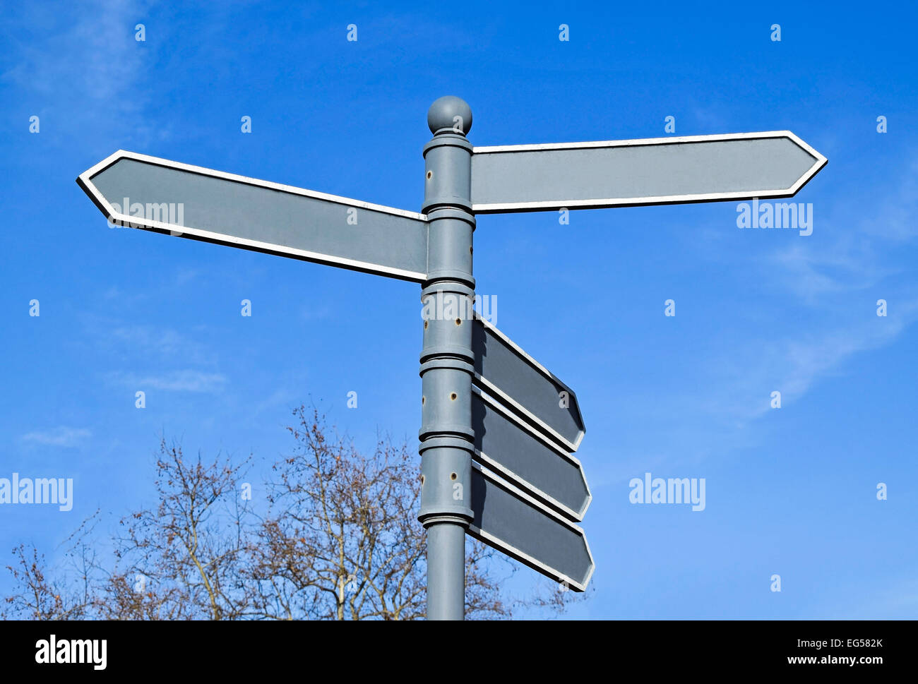 Path indicator road signs Stock Photo Alamy