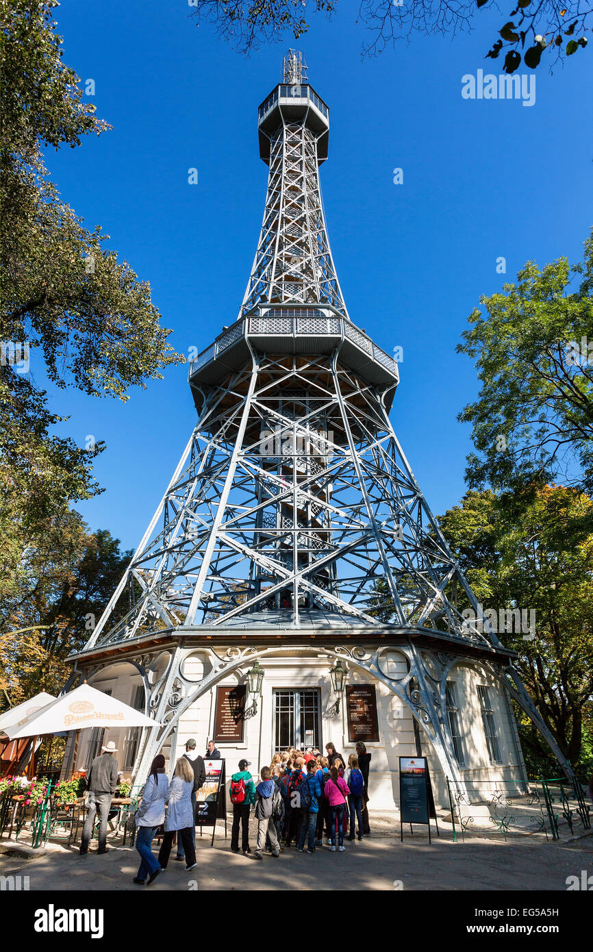 Lookout Tower on Petrin Hill, Prague Stock Photo