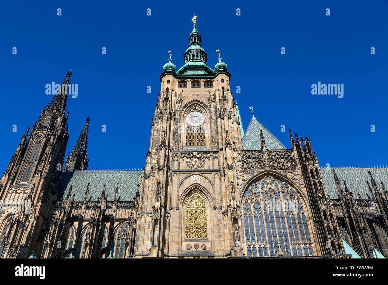 Czech Republic, Prague, St. Vitus Cathedral Stock Photo