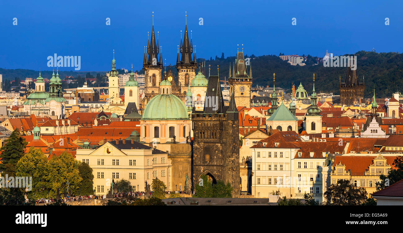 Czech Republic, Prague, city Skyline Stock Photo