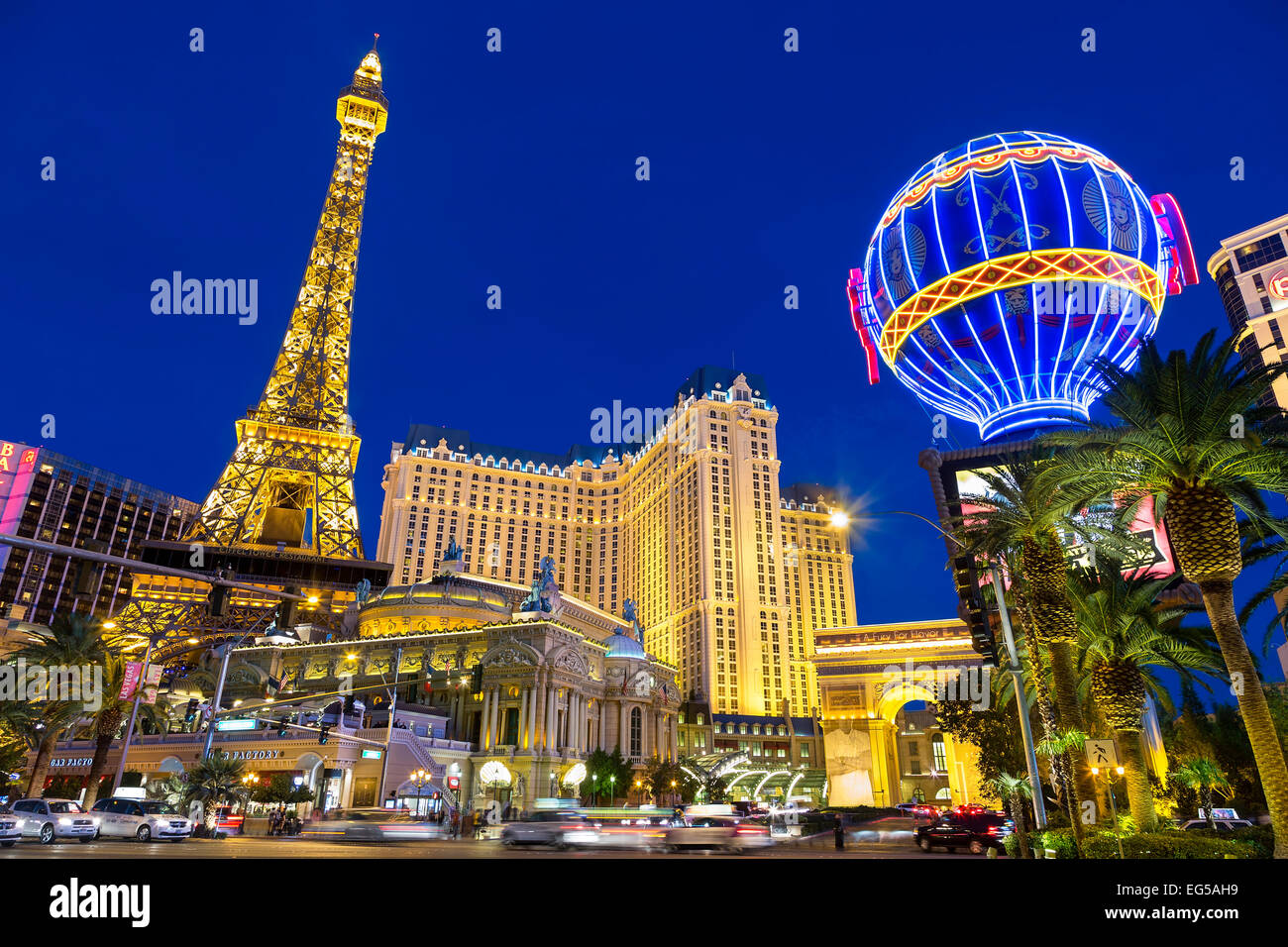 USA, Nevada, Las Vegas, Paris Las vegas Hotel. Stock Photo