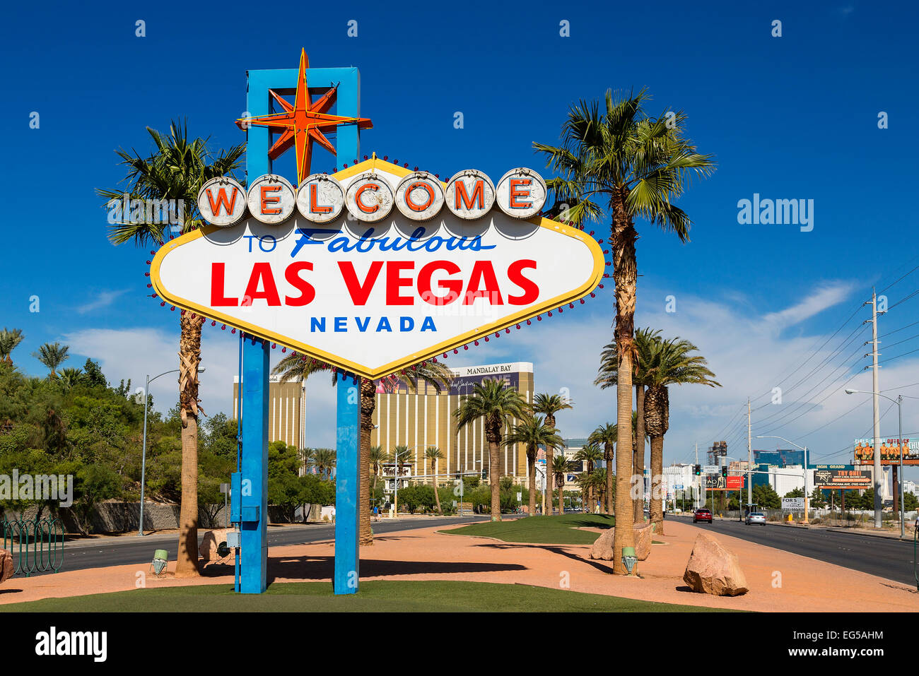 USA, Nevada, Las Vegas, welcome sign on Las Vegas Stock Photo - Alamy