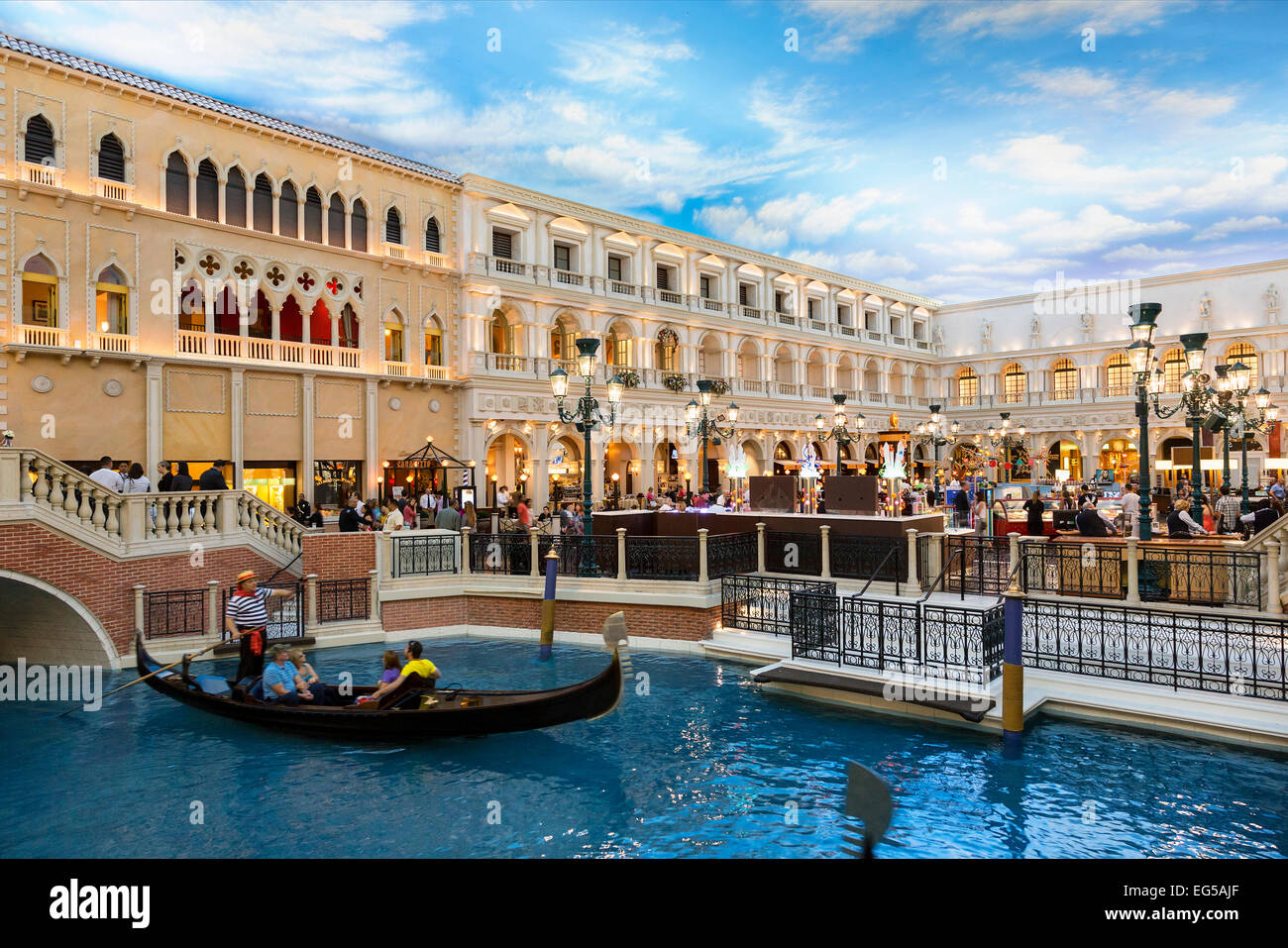 Grand Canal at the Venetian Hotel in Las Vegas, Nevada Stock Photo