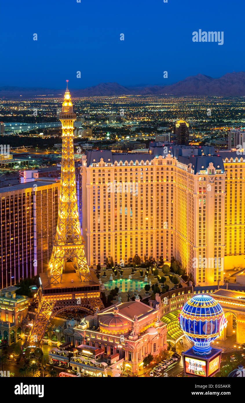 Replica Eiffel tower at Las Vegas Stock Photo