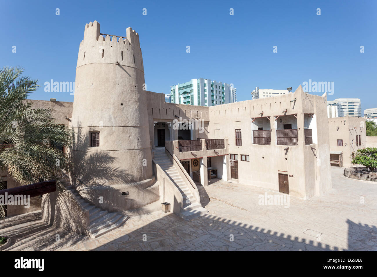 Ancient fort at the museum of Ajman. United Arab Emirates Stock Photo
