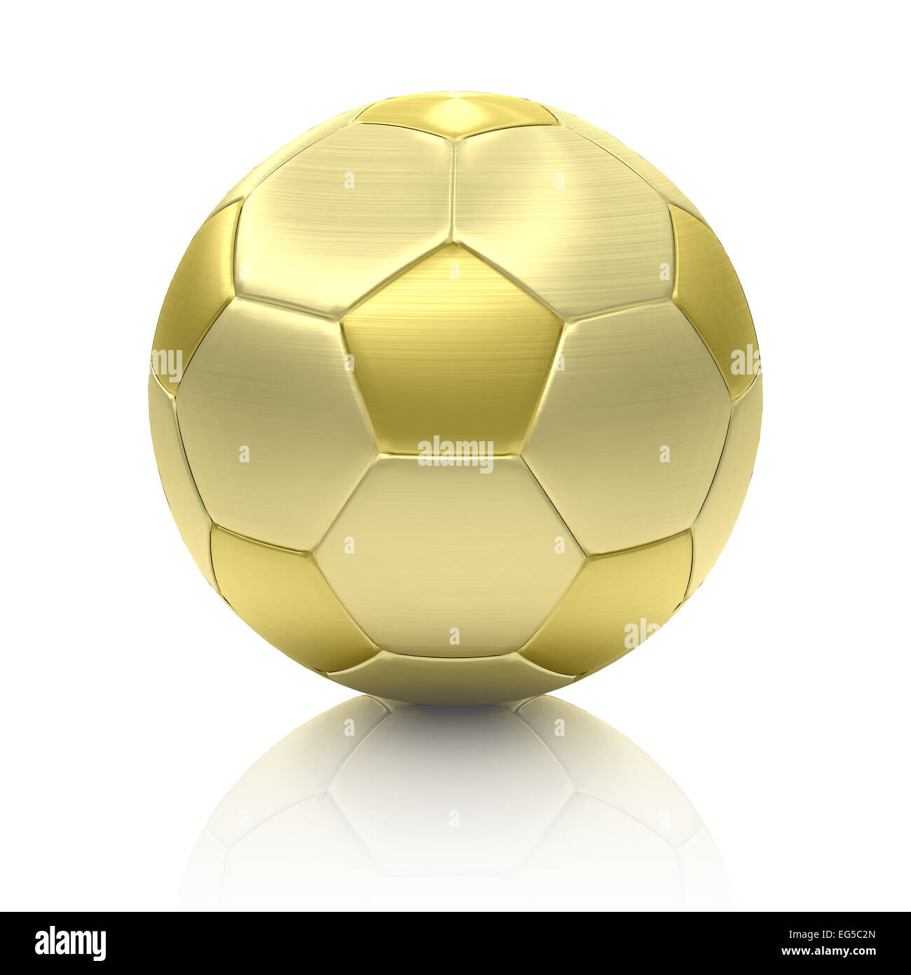 golden soccer ball isolated on white background Stock Photo - Alamy