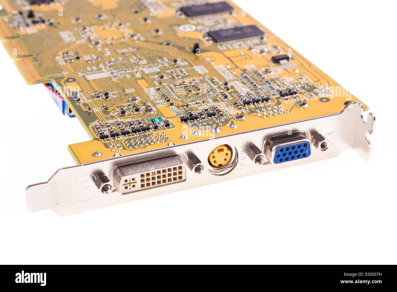 Computer video chip on white Stock Photo - Alamy