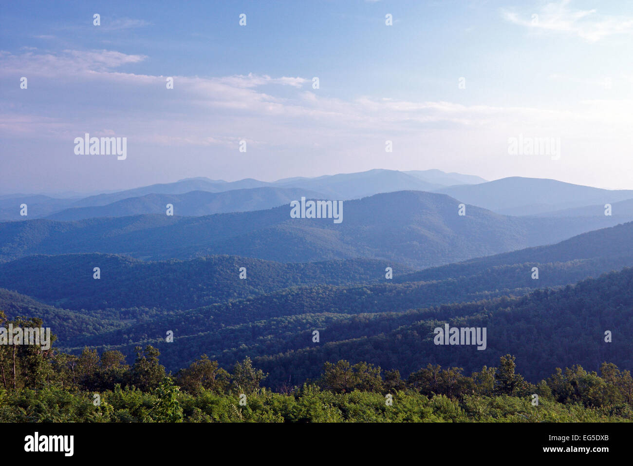 Blue Ridge Mountains, Shenandoah National Park, Virginia, USA Stock Photo