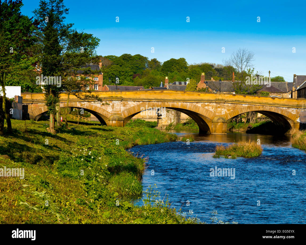 Bridge over the River Wansbeck in Morpeth a town in Northumberland