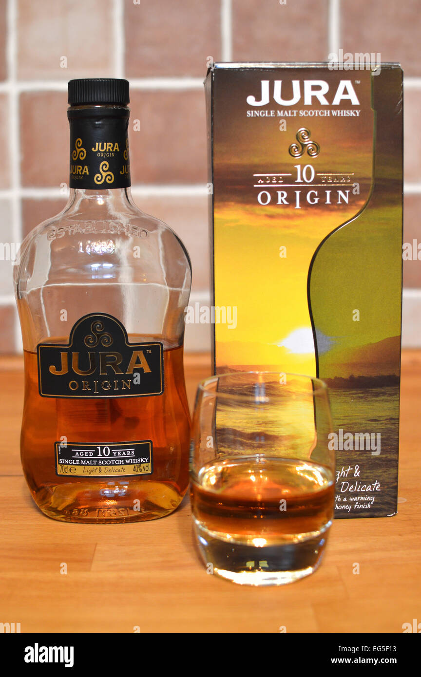 Jura Origin single malt whisky, distilled on the Isle of Jura, Scotland