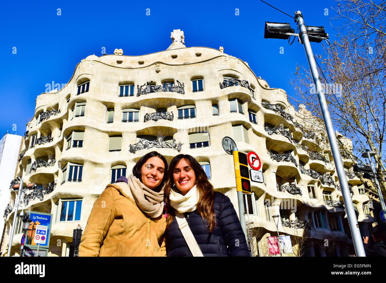 Mila house aka La Pedrera, Designed by Antoni Gaudi architect