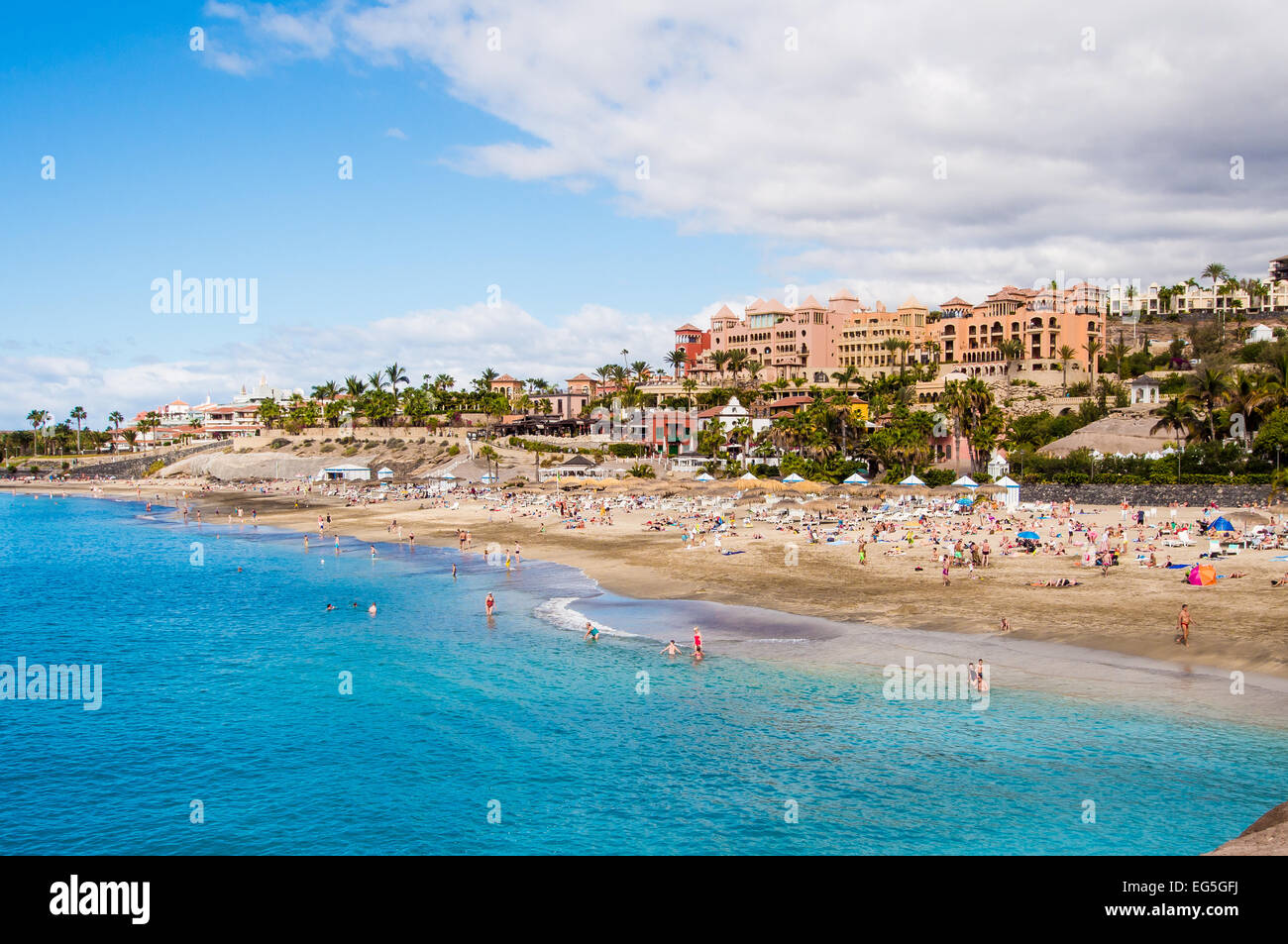 Picturesque El Duque beach Stock Photo Alamy