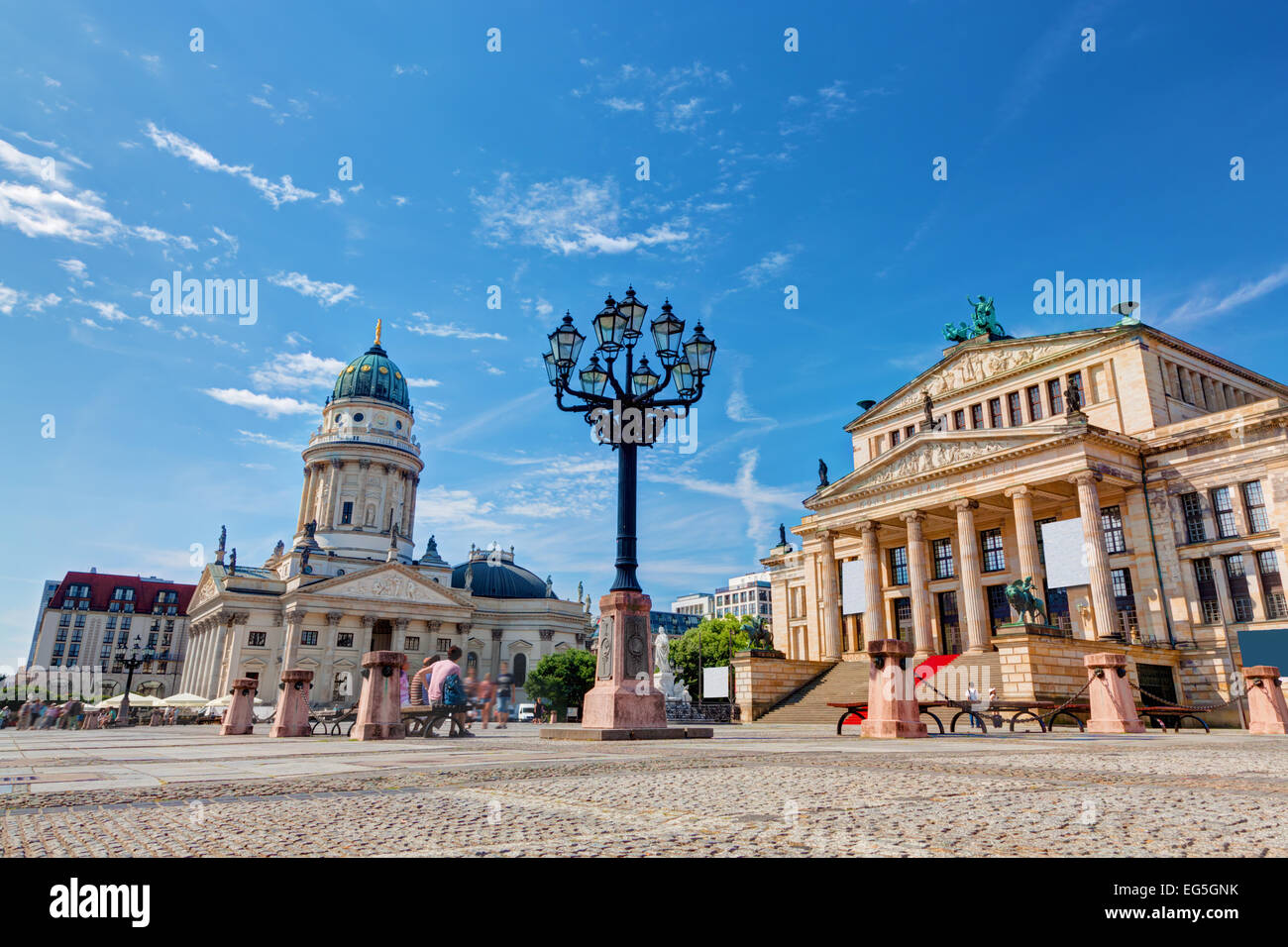 Gendarmenmarkt in Berlin, Germany. View on German Cathedral and Konzerthaus Stock Photo
