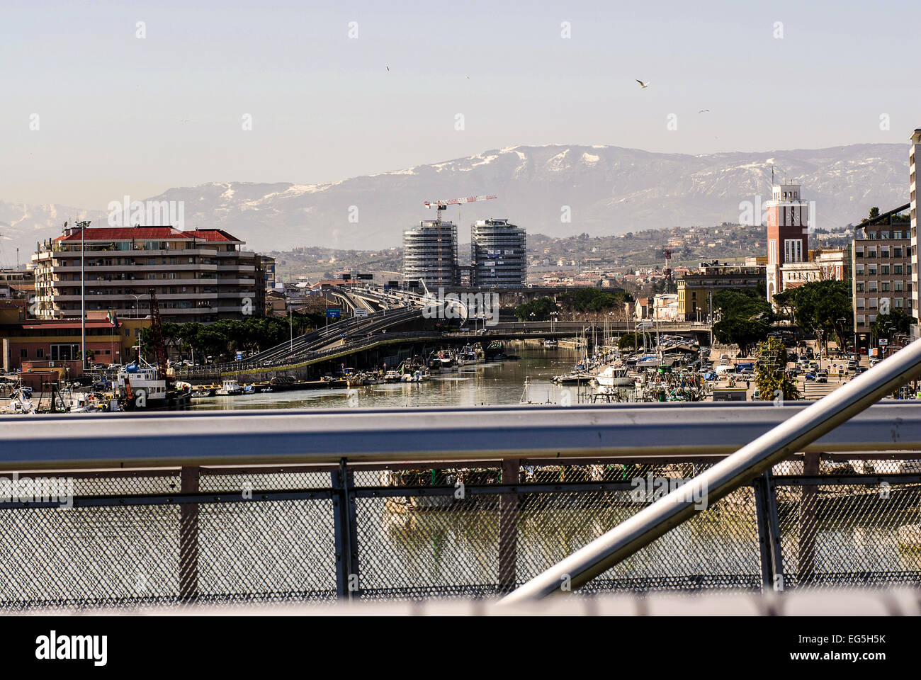 Abruzzo , Pescara , view of the port channel Stock Photo - Alamy