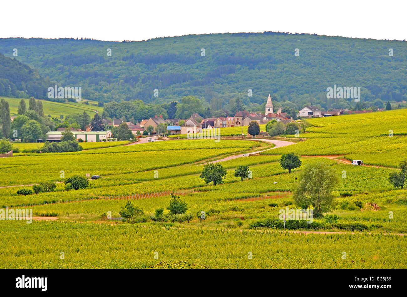 Auxey-Duresses village Cote-d'Or Burgundy France Stock Photo