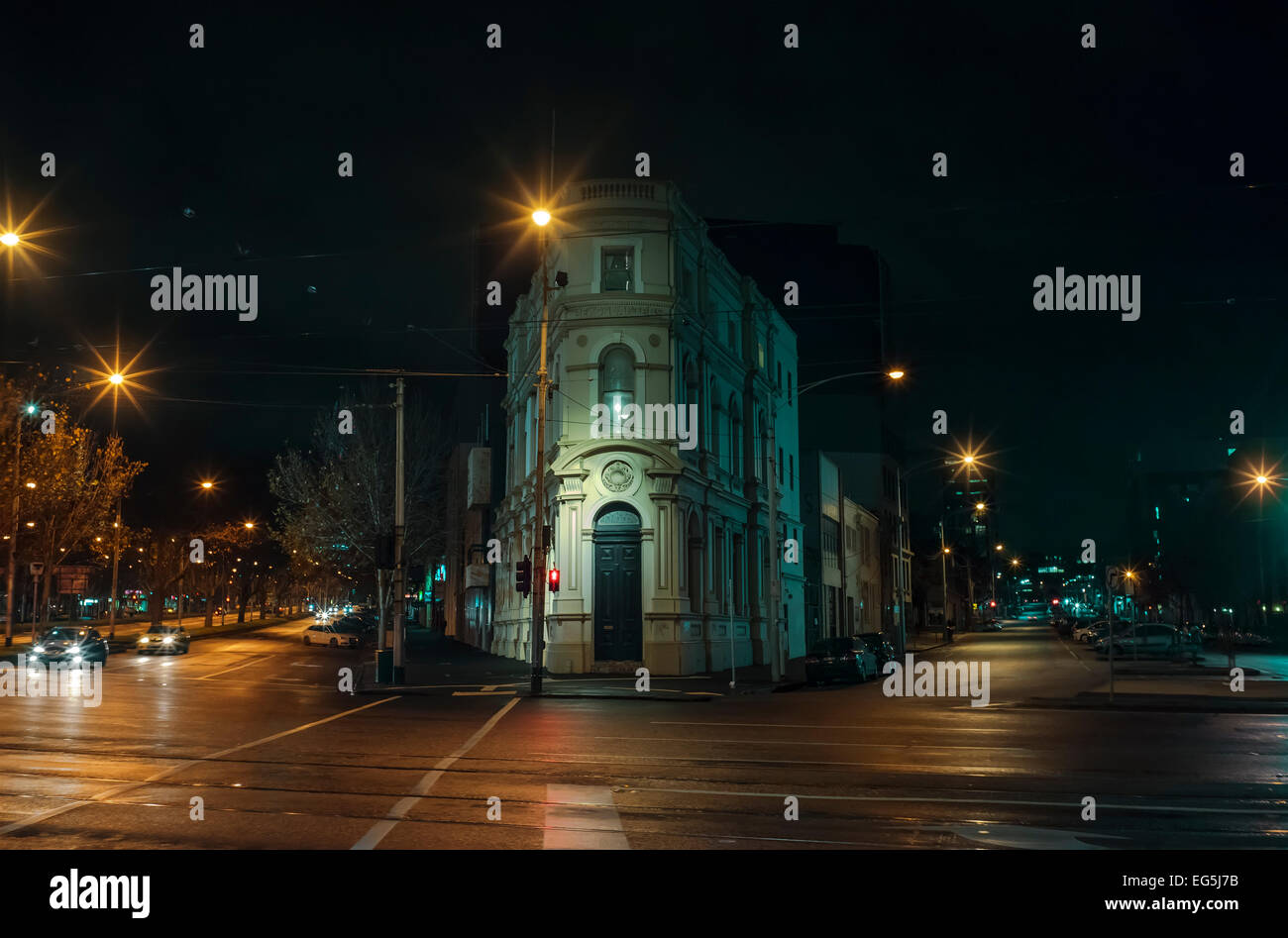 Independent Order of Rechabites Memorial Headquarters at night Stock Photo