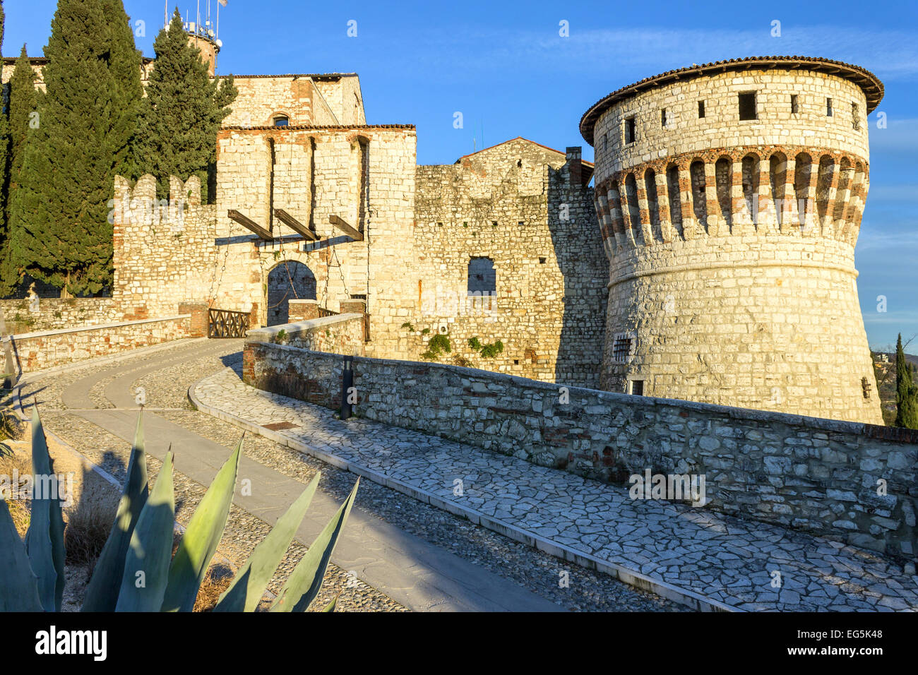 Italy, Lombardy, Brescia, the castle Stock Photo