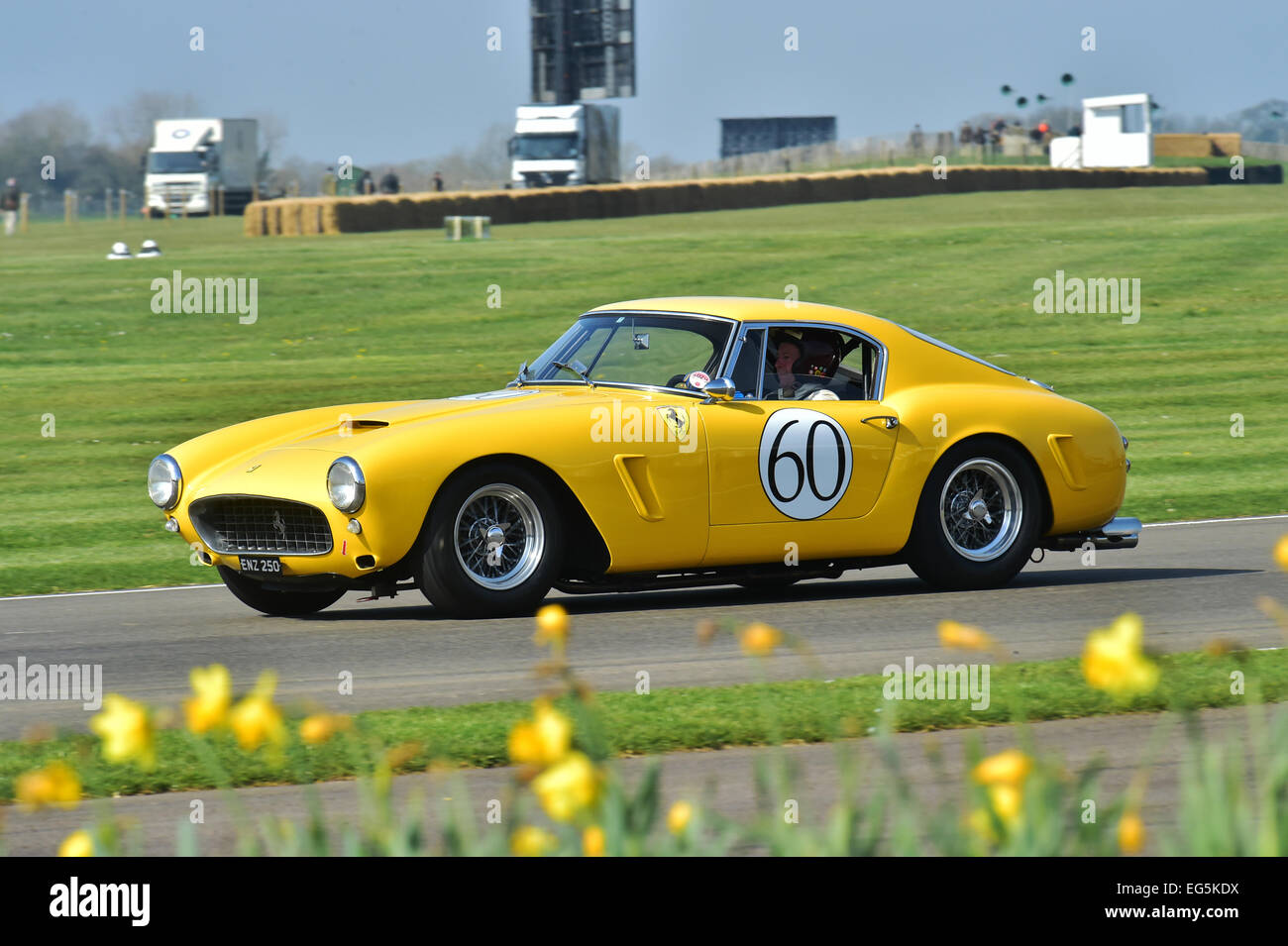 Jackie Oliver, Gary Pearson, Ferrari 250 GT SWB-C, ENZ 250 Moss Trophy, Goodwood 72nd Members Meeting, GRRC, Historic Racing Stock Photo