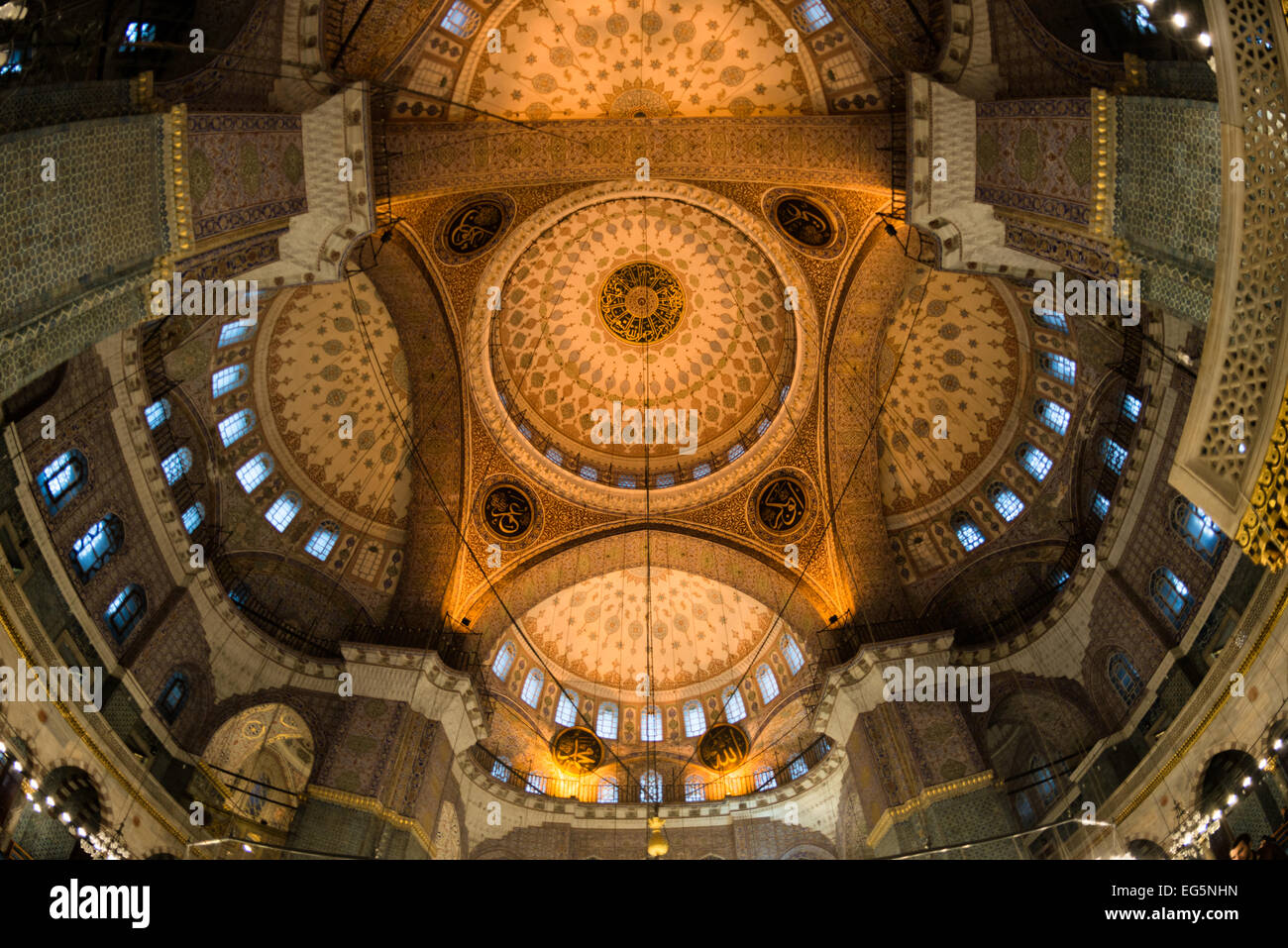 Yeni Camii New Mosque Interior Dome Istanbul Turkey // ISTANBUL, Turkey ...