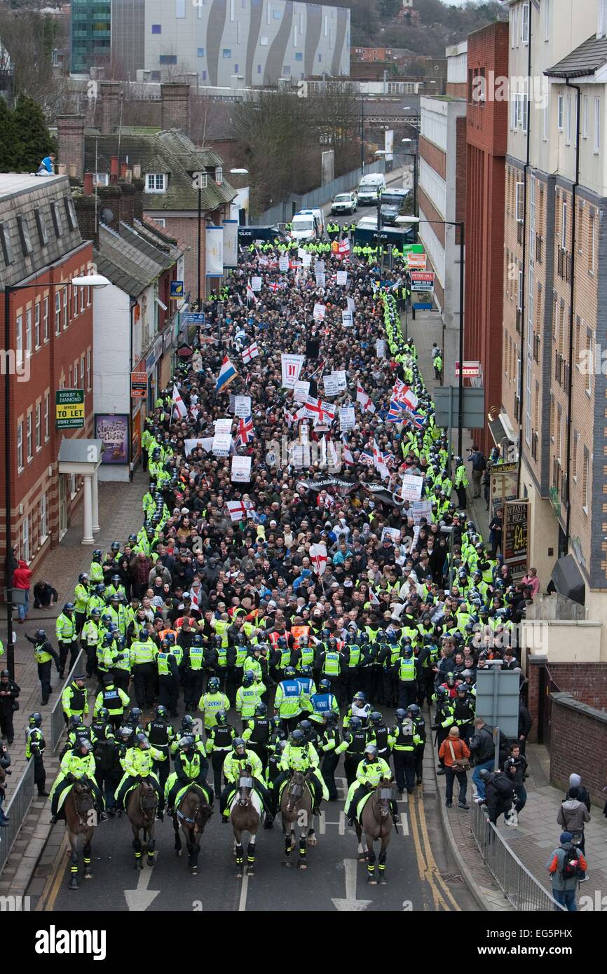 A English Defence League Edl Protest In London England Members Of