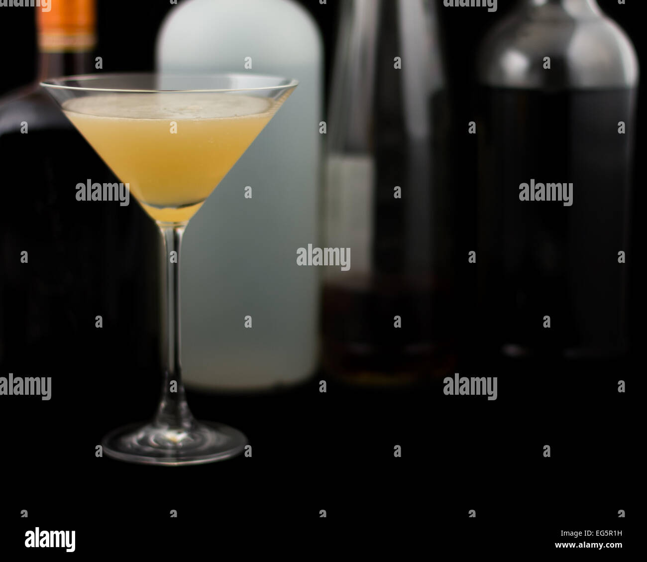 Bourbon Sidecar Cocktail Stock Photo Alamy