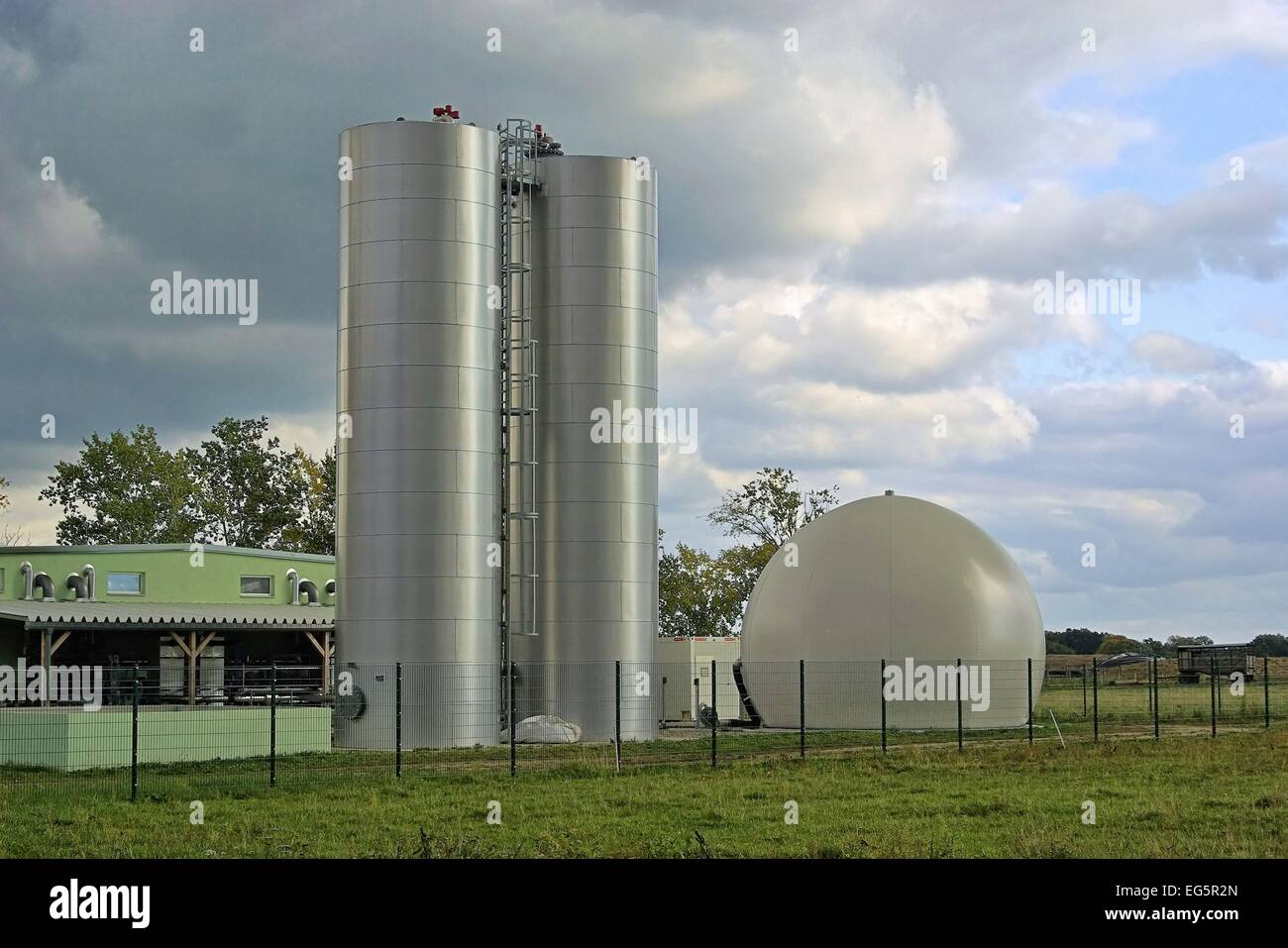 Biogasanlage - biogas plant 23 Stock Photo