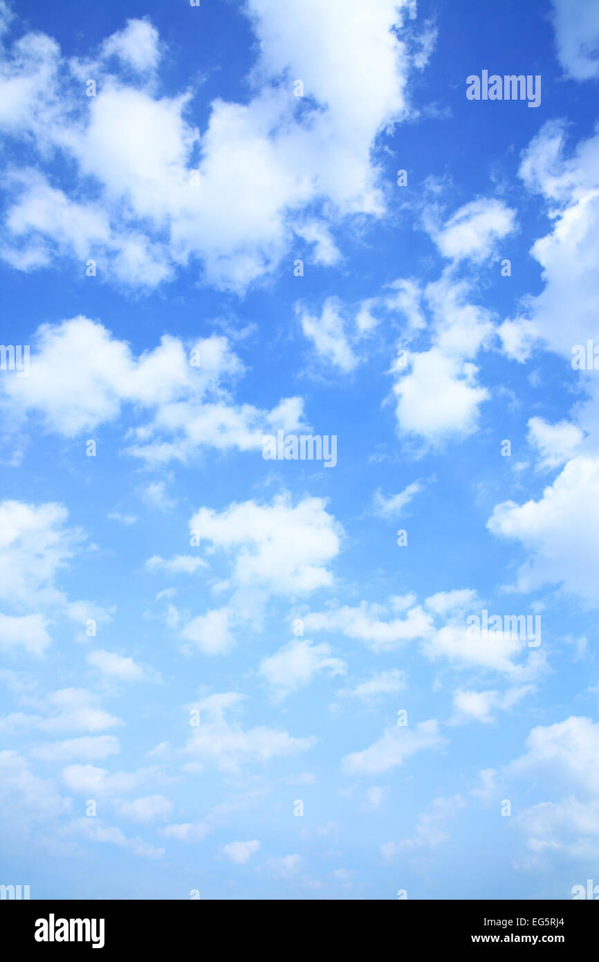 Blue sky and lots small clouds, may be used as background Stock Photo