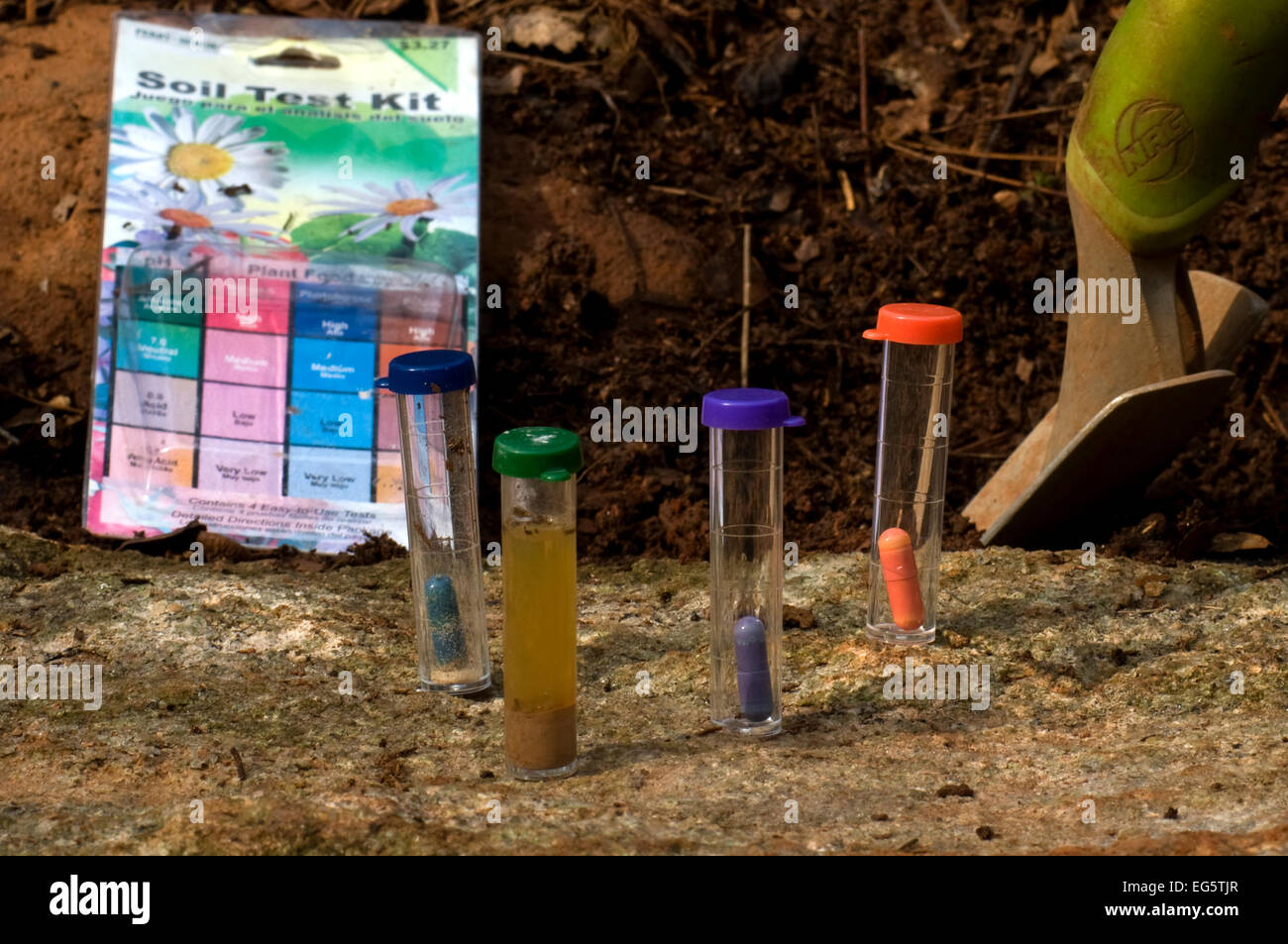 pH  test kit for soil; Stock Photo