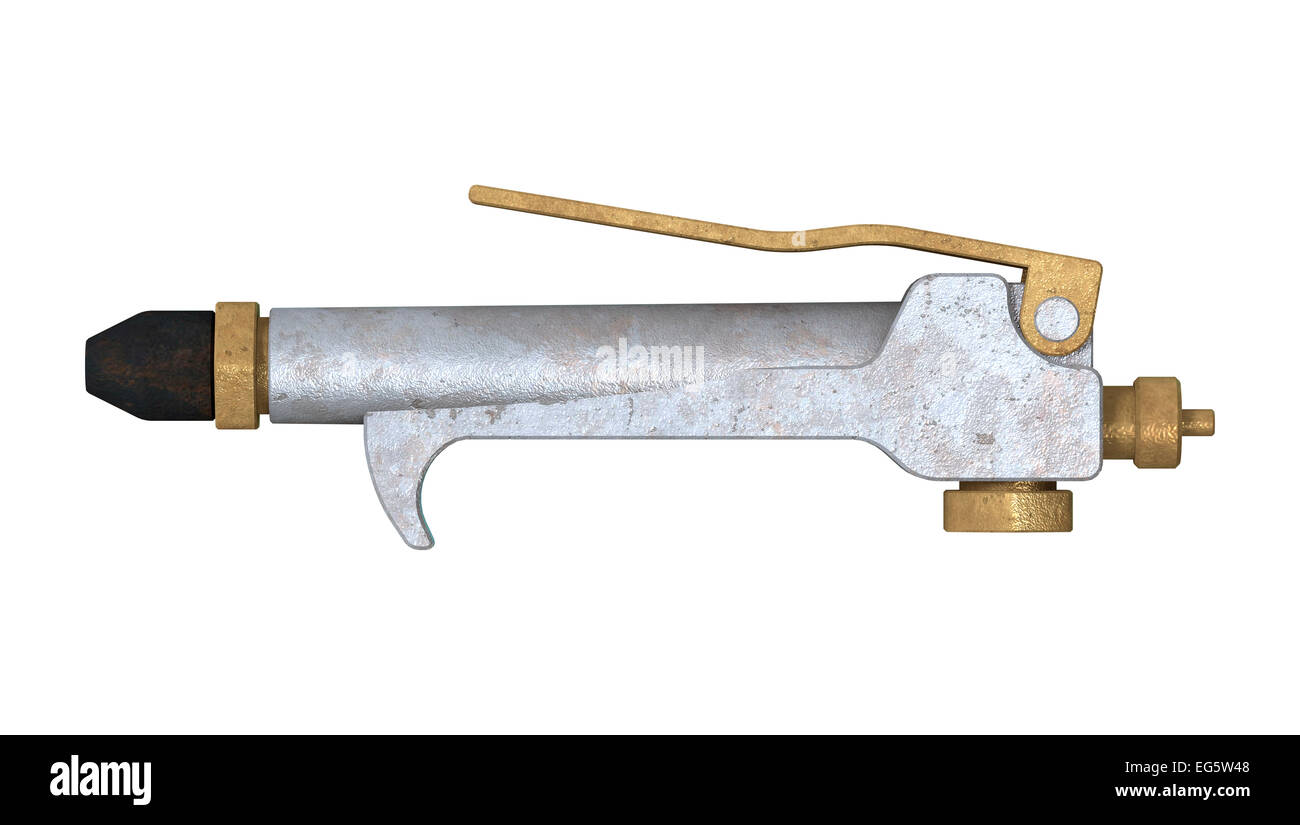 3D digital render of an air compressor isolated on white background