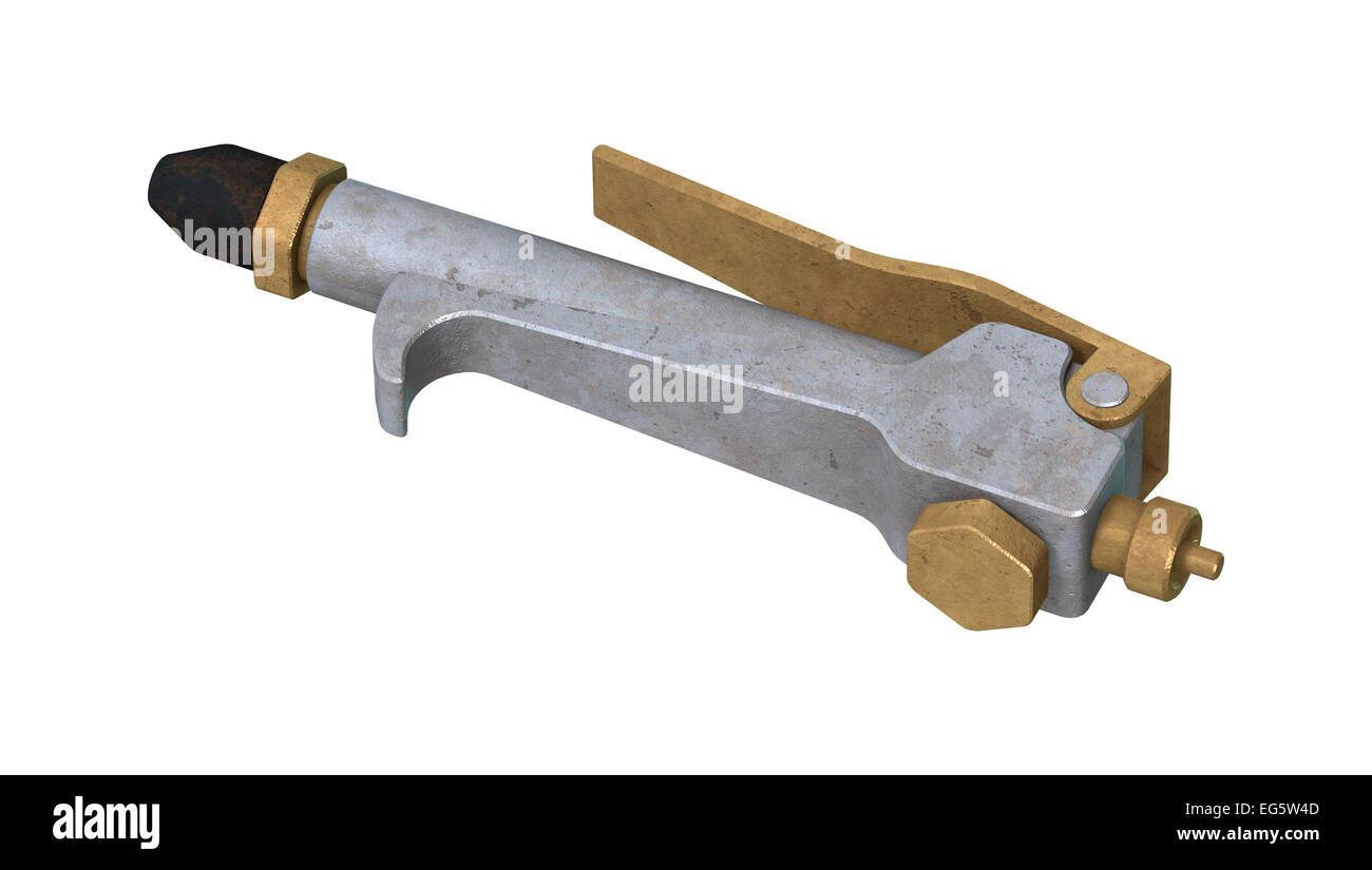 3D digital render of an air compressor isolated on white background