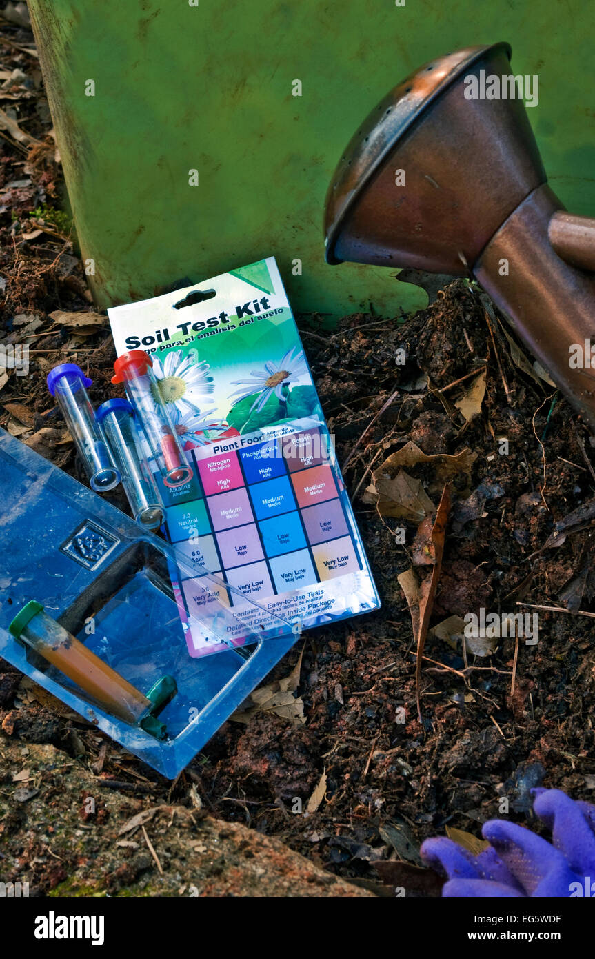 pH  test kit for soil; Stock Photo