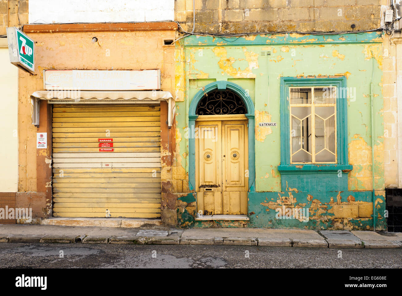 Building facade Paola, Malta Stock Photo Alamy