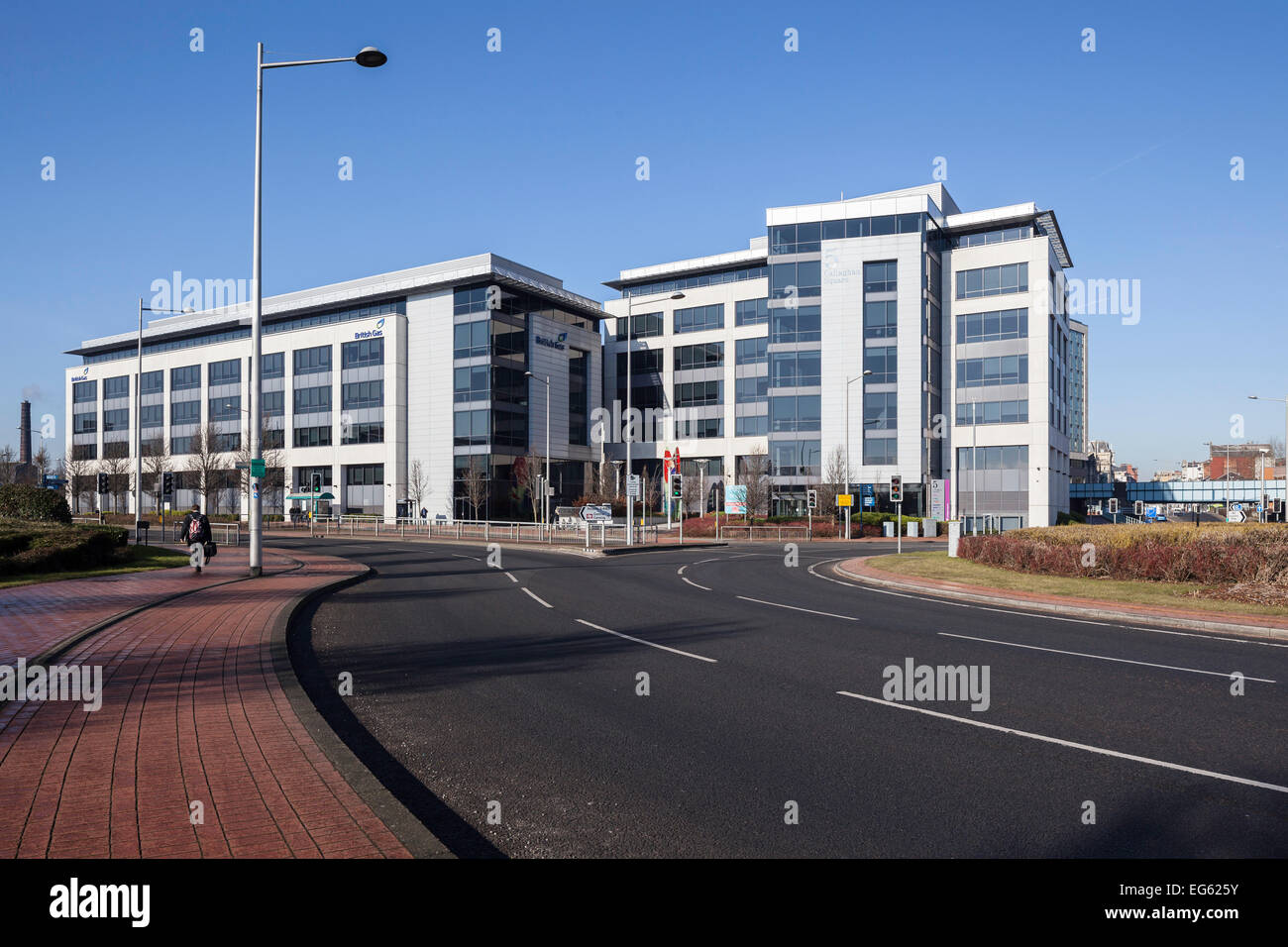 Modern office block at 5 Callaghan Square, Cardiff City Centre Stock Photo