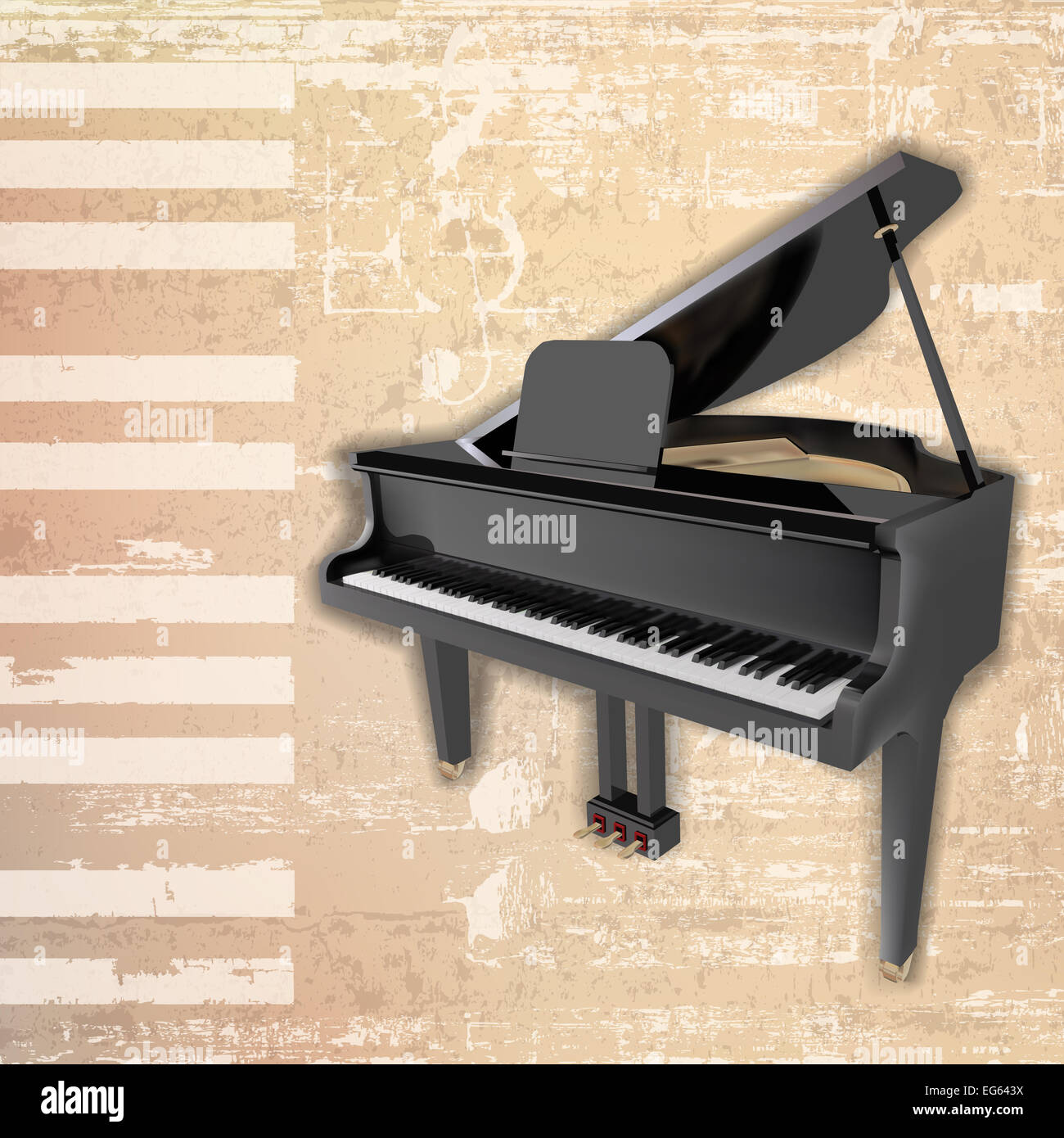abstract beige grunge background with grand piano Stock Photo - Alamy