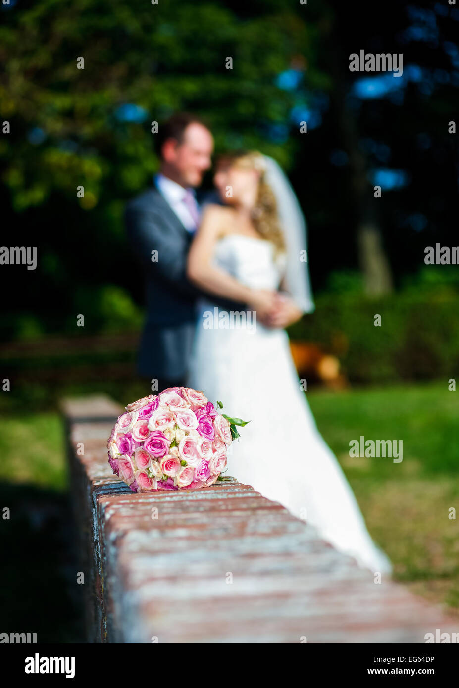 Wedding couple on the wedding day Stock Photo - Alamy