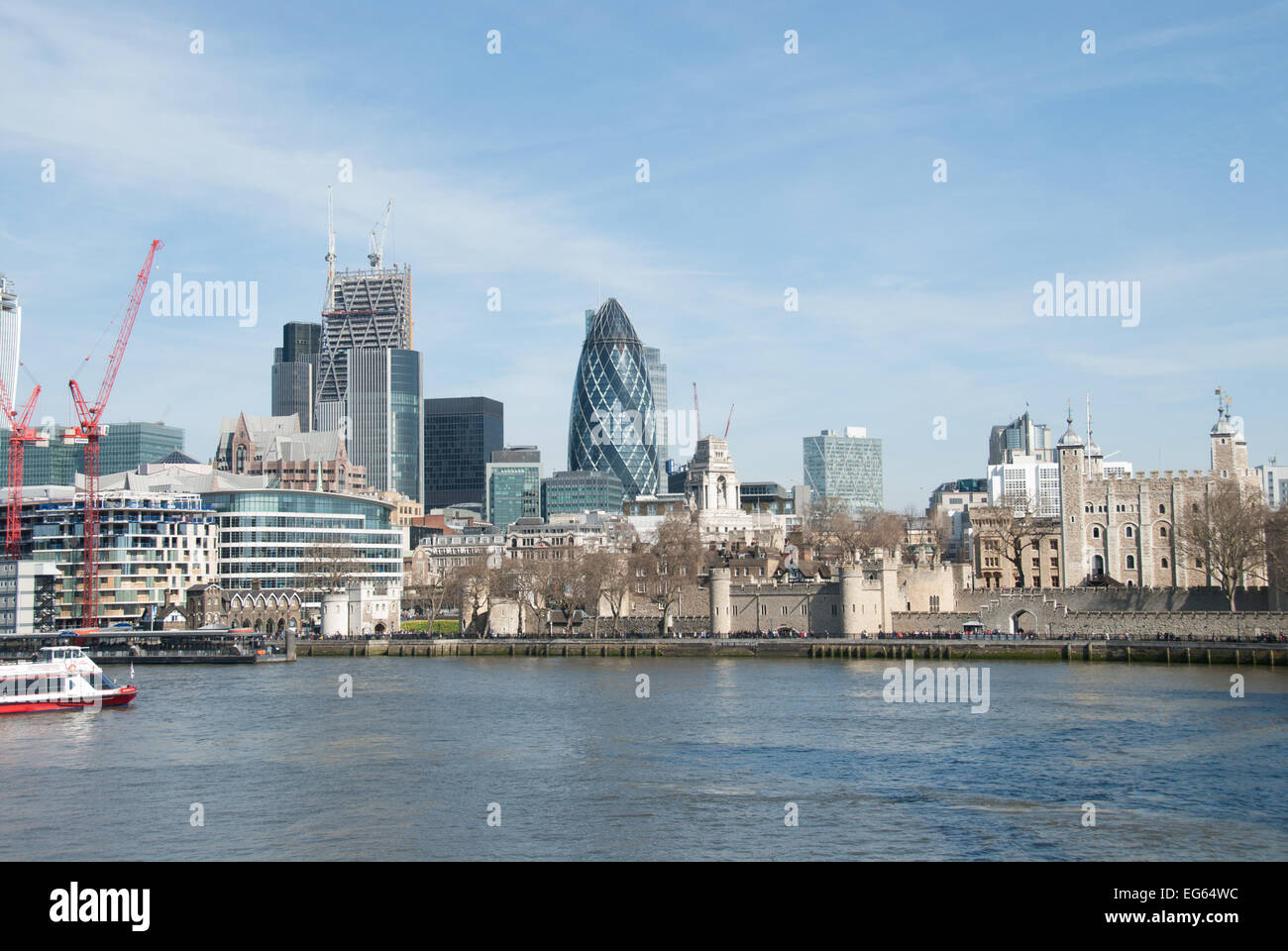 The Gherkin, from across the Thames Stock Photo - Alamy