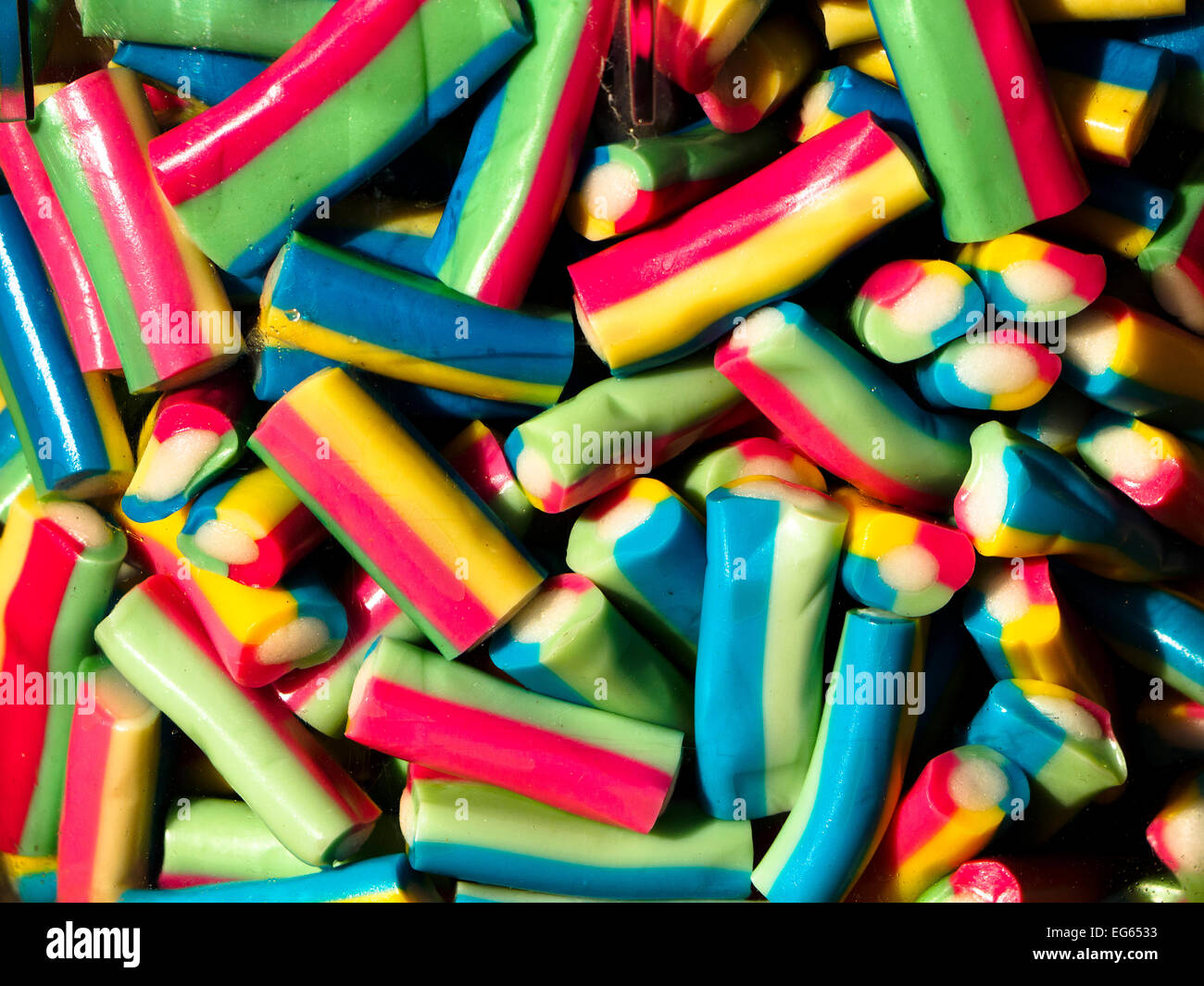 Coloured candies in the market of Marsaxlokk Malta Stock Photo Alamy