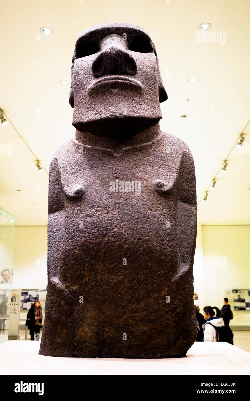 Basalt statue known as Hoa Hakananai'a Easter Island/Rapa Nui, Chile