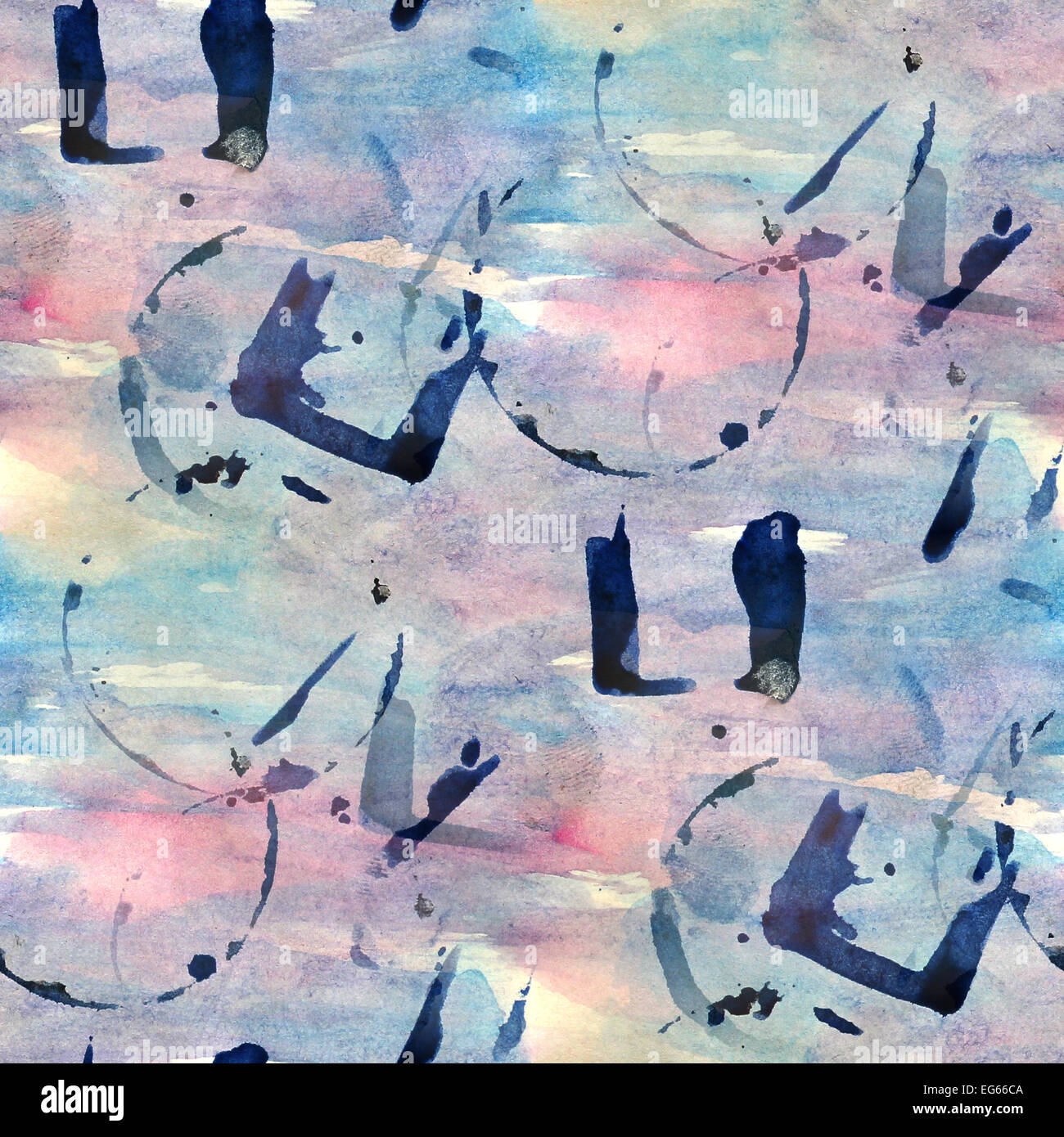 vintage pattern design seamless watercolor texture background pu Stock ...