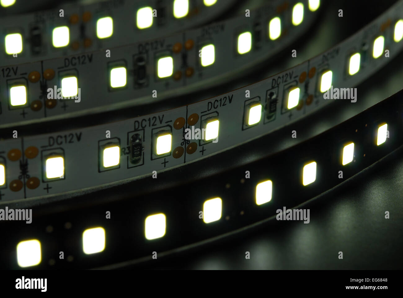Led stripe on the black background Stock Photo - Alamy