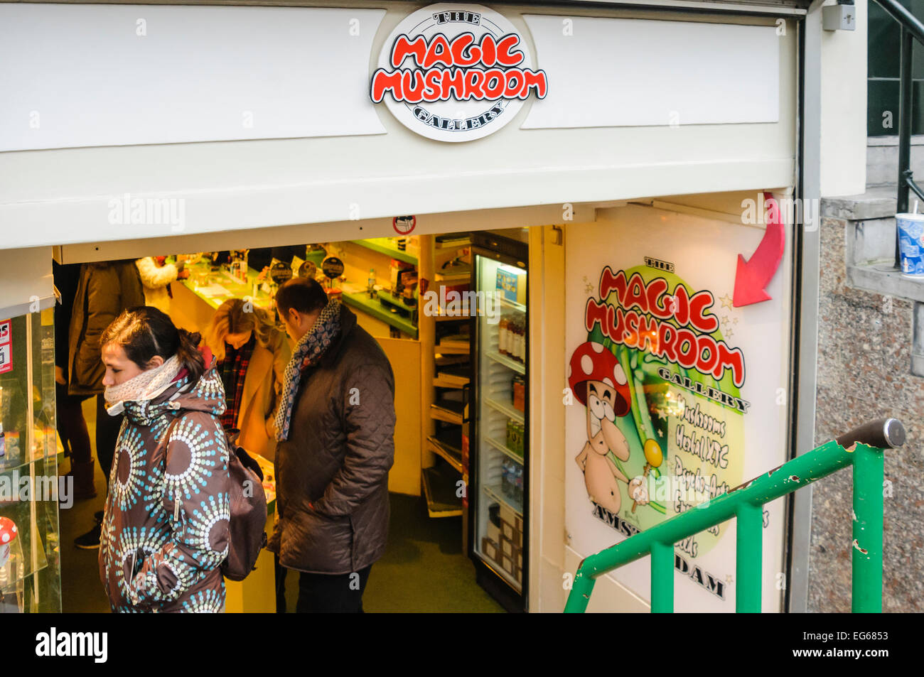 The Magic Mushroom gallery, Amsterdam Stock Photo