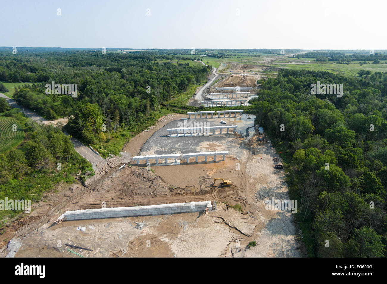 Highway 407 East Construction in 2014 Stock Photo