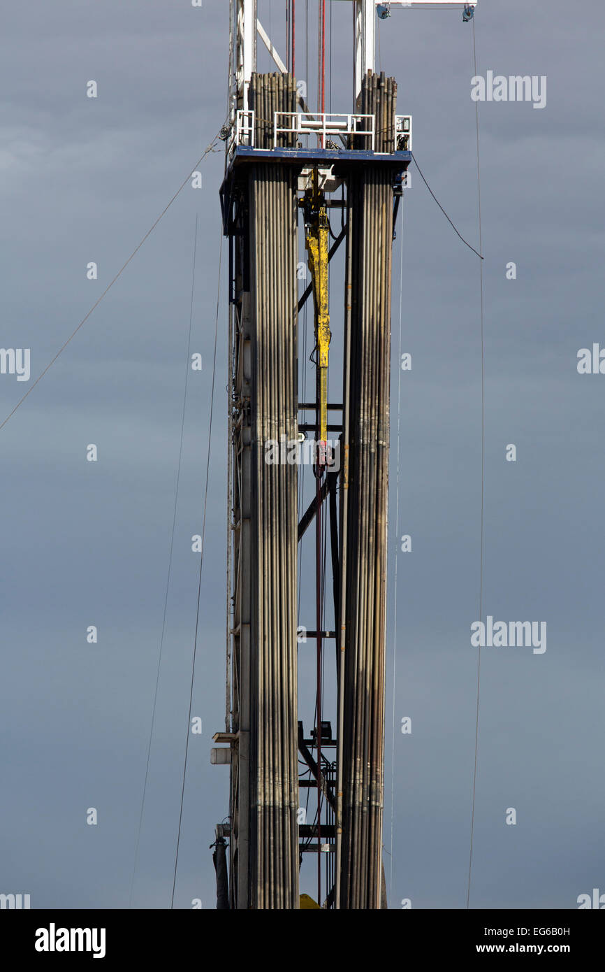 Kersey, Colorado - Oil drilling rig. Stock Photo