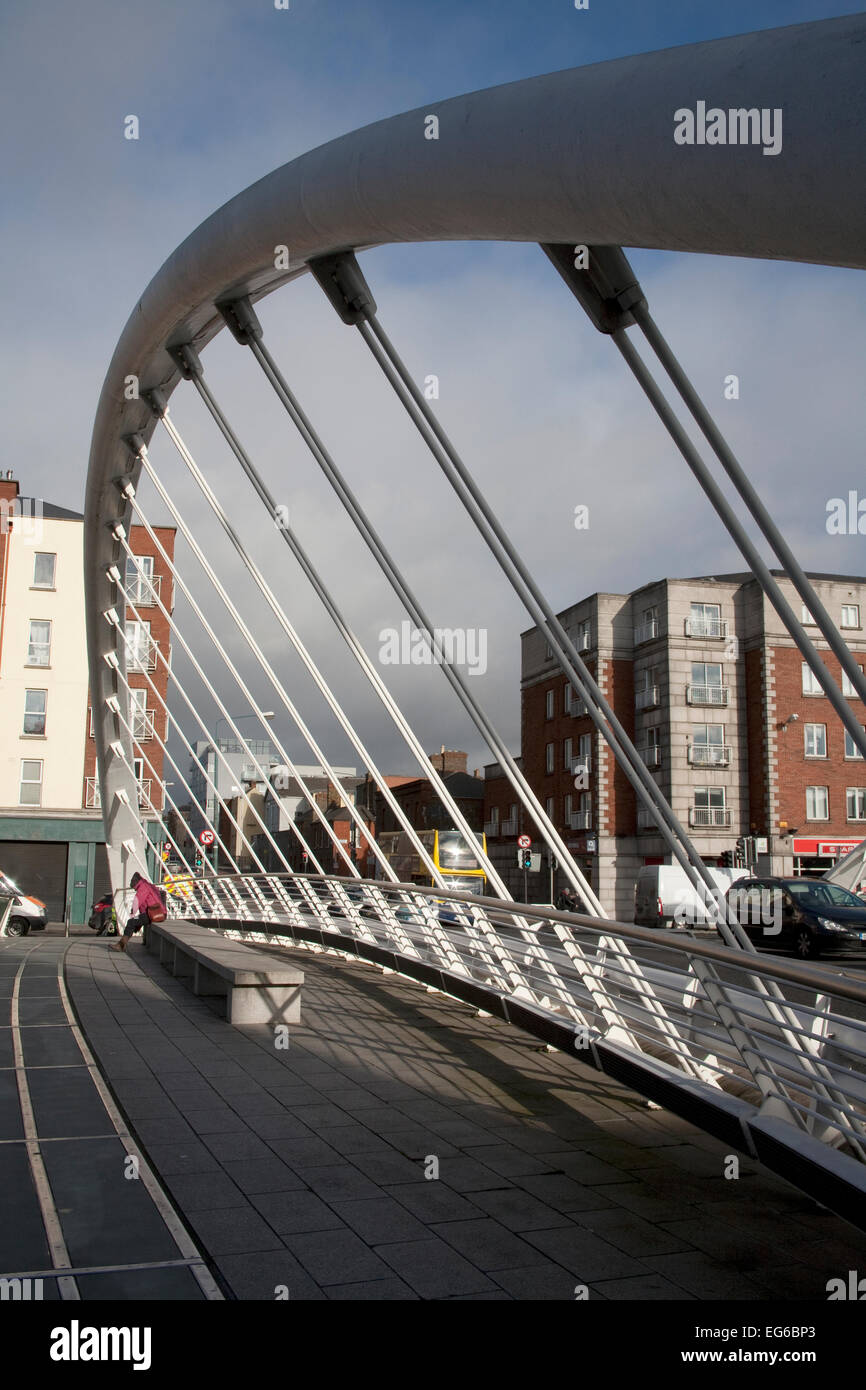 James Joyce Bridge River Liffey Dublin Stock Photo - Alamy